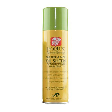 Isoplus Tea Tree & Aloe Oil Sheen Conditioning Hair Spray – 7 oz - ANNS BEAUTY SUPPLY